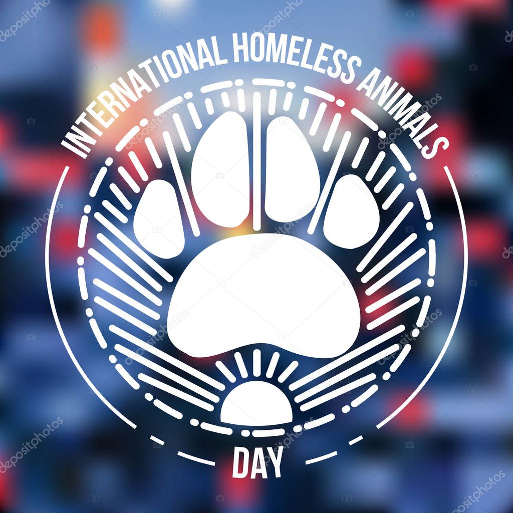 International Homeless Animals Day Celebration Banner. Vector