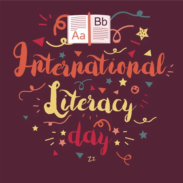 Διεθνής ημέρα αλφαβητισμού — Διανυσματικό Αρχείο