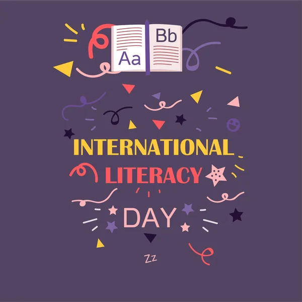 国際識字の日 — ストックベクタ
