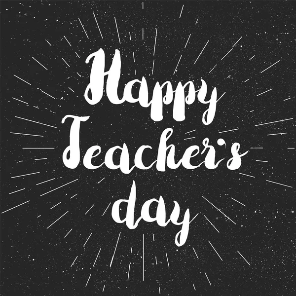 De viering van de dag van de gelukkige leraren Banner — Stockvector