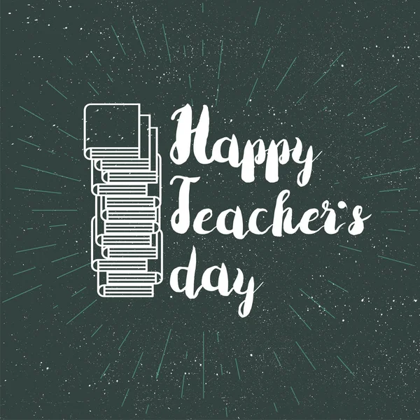 De viering van de dag van de gelukkige leraren Banner — Stockvector