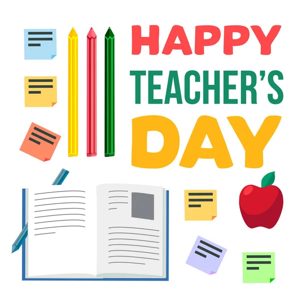 Εορτασμός ημέρας ευτυχισμένη καθηγητές Banner — Διανυσματικό Αρχείο