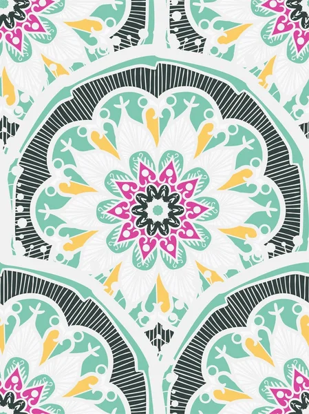 Mandala motif sans couture — Image vectorielle