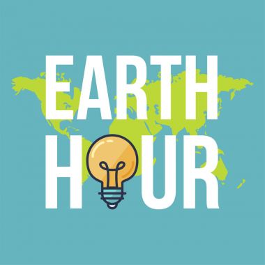 Dünya saati pankartı