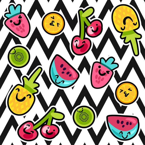 夏の果物のパターン — ストックベクタ