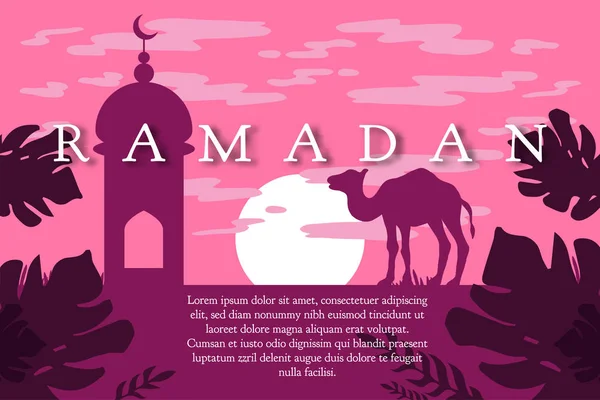 Saludo del Ramadán Kareem — Vector de stock