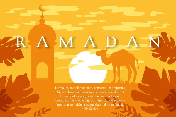 Ramadan Kareem hälsning — Stock vektor
