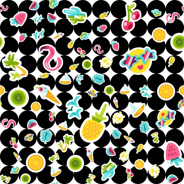 Vector Tropical Summer Seamless Pattern — Image vectorielle