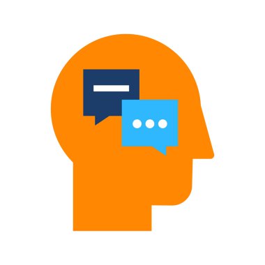 Kişiler arası psikoloji ve psikoterapi düz vektör simgesi