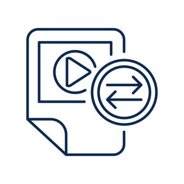 Video dosyaları tek renkli doğrusal simge değişimi