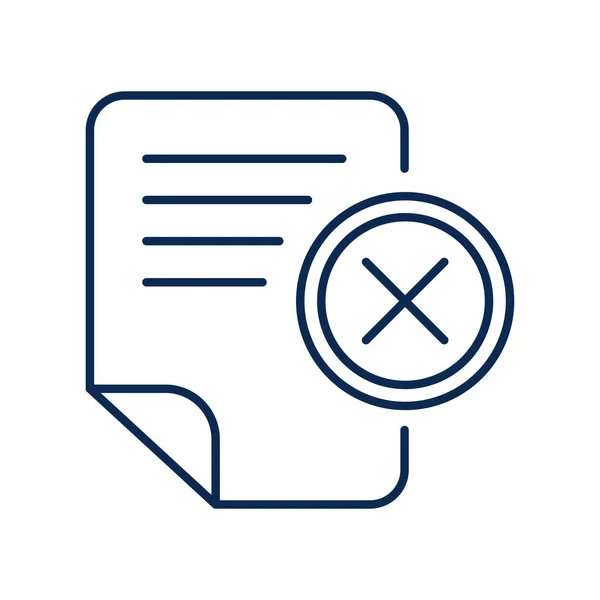 Office document monochrome linear icon — ストックベクタ