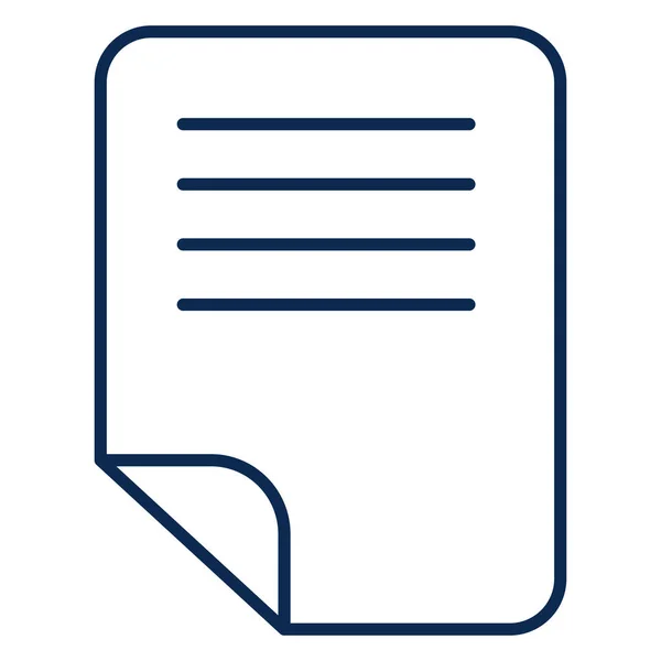 Office notes folder monochrome linear icon — Stock Vector