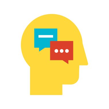 Kişiler arası psikoloji ve psikoterapi düz vektör simgesi