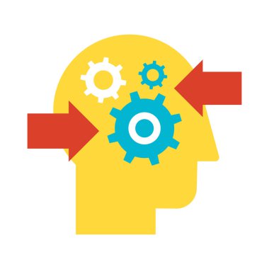 Decision making and problem analysis flat vector icon