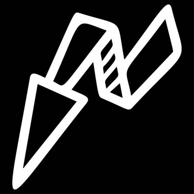 Zigzag yukarı ok el çizimi vektör illüstrasyonu