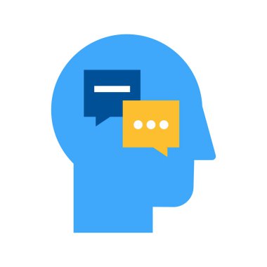 Kişiler arası psikoloji ve psikoterapi düz vektör simgesi