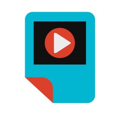 Çoklu ortam elektronik dosya sembolü taşıyıcı illüstrasyonu