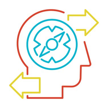 Problem çözümü ince çizgi vektör simgesi bulunuyor