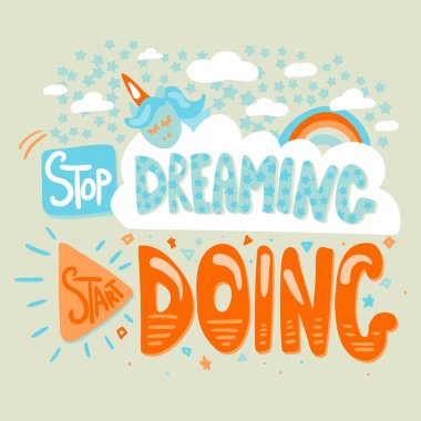 Motivasyonel poster vektör şablonu