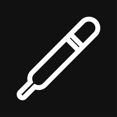 Pozitif hamilelik testi pembe doğrusal vektör simgesi