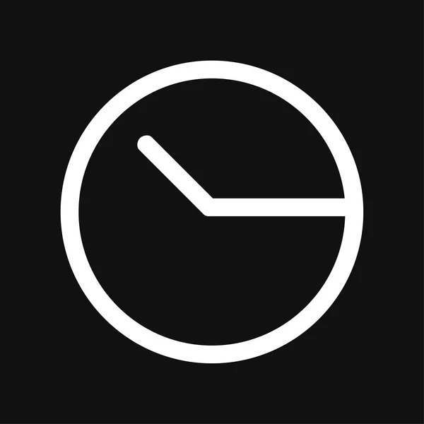 Relógio com setas ícone de vetor de linha grossa —  Vetores de Stock