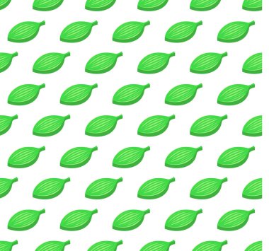 Green striped leaves seamless color vector pattern