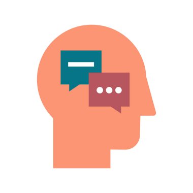 Kişiler arası psikoloji ve psikoterapi düz vektör simgesi