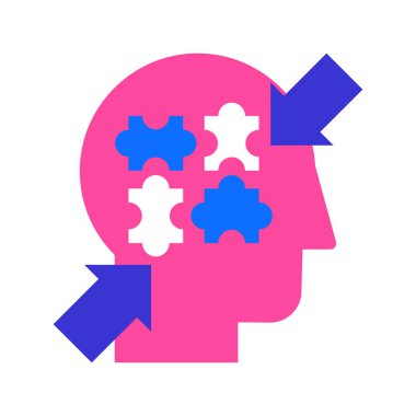 İçgözlem, tefekkür ve ruhsal arayış düz vektör simgesi. Stres denetimi renk piktogramı