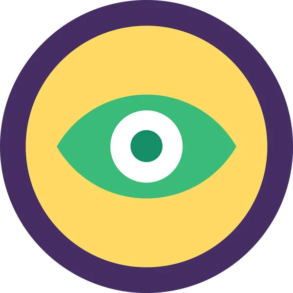 Eye Icon Дизайн Кнопок Веб Приложений Плоский Вектор Иллюстрации Красочная — стоковый вектор
