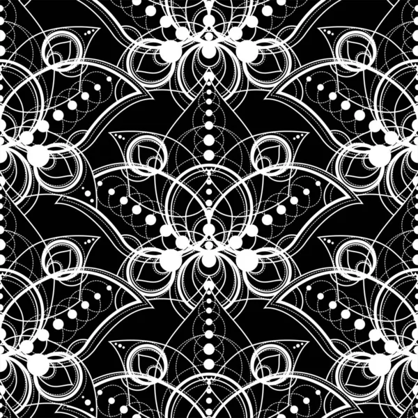 Fundo Abstrato Sem Costura Design Padrão Retro Repetir Ornamento Árabe — Vetor de Stock