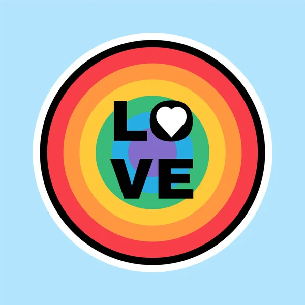 Lgbtq Sign Kleuren Van Rainbow Label Voor Pride Month Parade — Stockvector