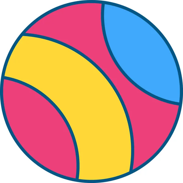 Ícone Bola Colorido Esportista Tipo Psicológico Ilustração Vetorial Símbolo Esfera —  Vetores de Stock