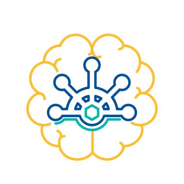 İnsan Beyni Taslağı Üzerinde Denizcilik Direksiyonu olan Davranış Kontrol Simgesi. Zihinsel Sağlık ve Duygusal İstikrar Konsepti İnce Çizgi Vektörü Resimleri