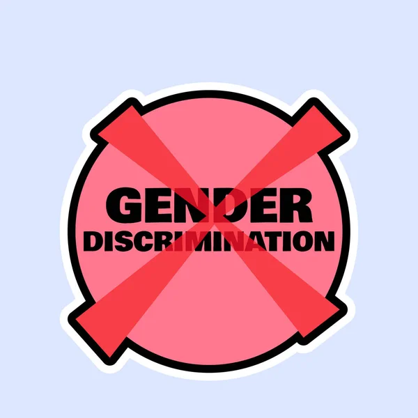 Остановить Гендерную Дискриминацию Значок Подписать Дизайн Концепция Равенства Прав Женщин — стоковый вектор