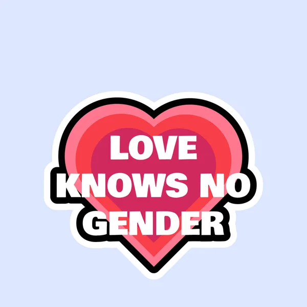 Dragostea Cunoaşte Insigna Gen Conceptul Toleranță Protecție Drepturilor Lgbt Homosexual — Vector de stoc