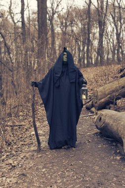 sonbahar ormandaki yeşil cadı