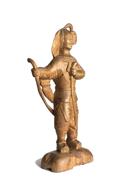 Vieux en bois asiatique statuettes — Photo