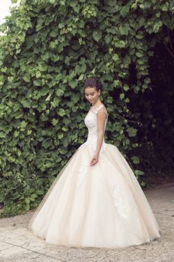 Parkta gelinle bir yaz yürüyüş