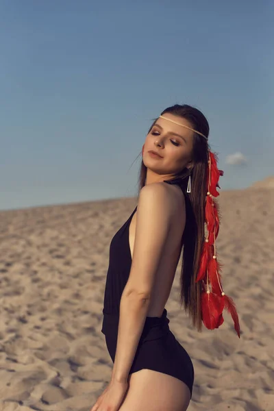 Sommer Fotoshooting Den Sanddünen — Stockfoto