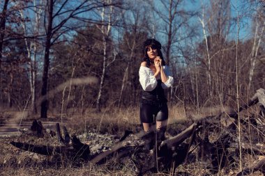 Güneşli bir günde bahar fotoğraf çekimi