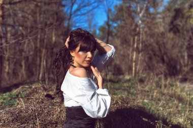 Güneşli bir günde bahar fotoğraf çekimi