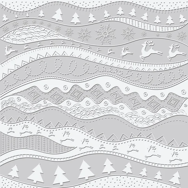 圣诞节手绘的民族图案，部落背景。快乐的圣诞节设计。它可以用于壁纸、 web 页等。矢量图. — 图库矢量图片