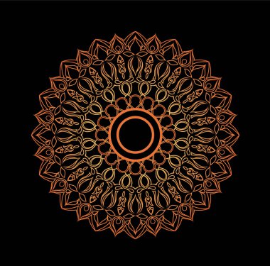  Mandala. Dekoratif yuvarlak süsleme. Anti-stres terapisi desen.