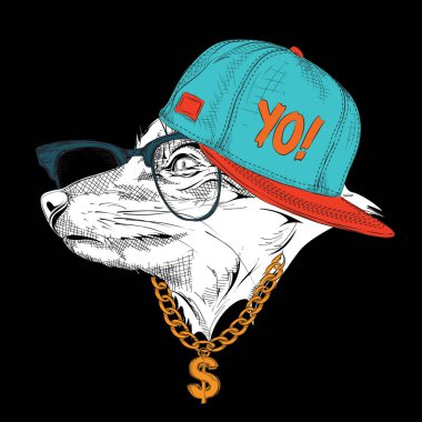 El kartal portre çizmek. El çizmek vektör çizim