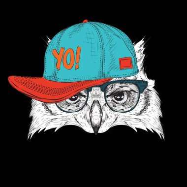 El kartal portre çizmek. El çizmek vektör çizim