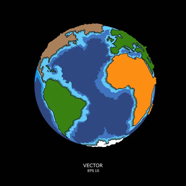 Planeta Ziemia. Ilustracja wektorowa — Wektor stockowy
