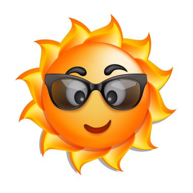 Yaz güneş gözlük yüzüne. Yaz tasarım şablonu. Vektör çizim