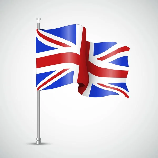 Macha flagą Wielkiej Brytanii. Ilustracja wektorowa — Wektor stockowy