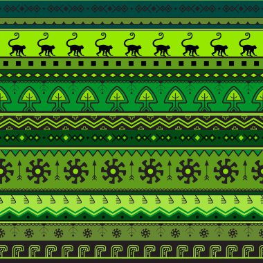 Dikişsiz çizilmiş etnik desen. Kabile kesintisiz geometrik çizgili arka plan. Duvar kağıdı, web sayfası, çanta ve kumaş için kullanılabilir. Vektör çizim