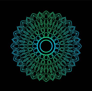  Mandala. Dekoratif yuvarlak süsleme. Anti-stres terapisi desen.